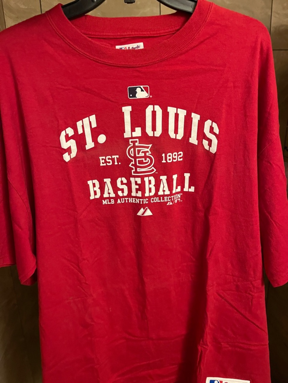 Majestic Red ST. Louis Cardinals Crewneck Graphic Tee